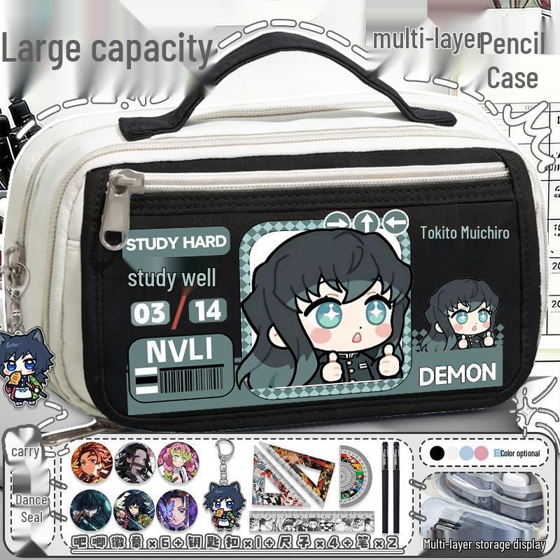 Demon Slayer Mitsuri Kanroji Large Capacity Pencil Case for Students