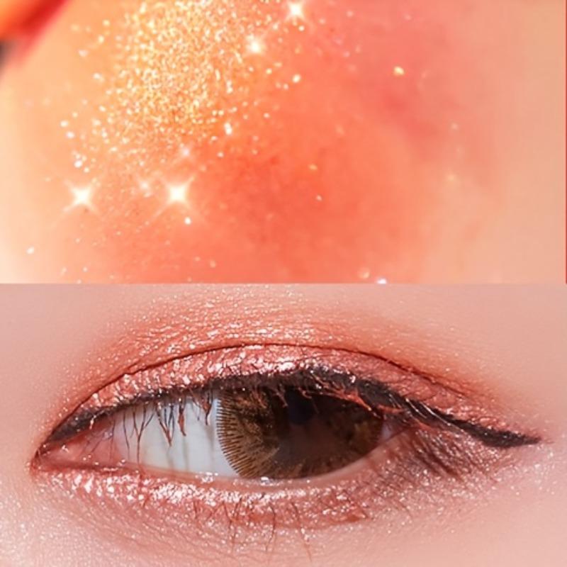 10-color Luxury Shimmer Eyeshadow Palette With Brush And Mirror, Matte And Pearlescent Eyeshadow Palette, Long-lasting And Easy-to-apply Eyeshadow