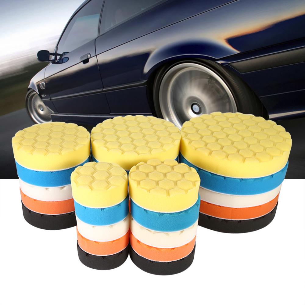 5Pca Car Polishing Pad Kit Set Self-Adhesive Buffing Waxing Sponge Wool Wheel Polishing Pad For Car Polisher Drill