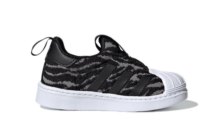 Adidas Originals 360 I Slip Resistant Low top Skateboard Shoes Black Gray Infant And Toddler EE6277