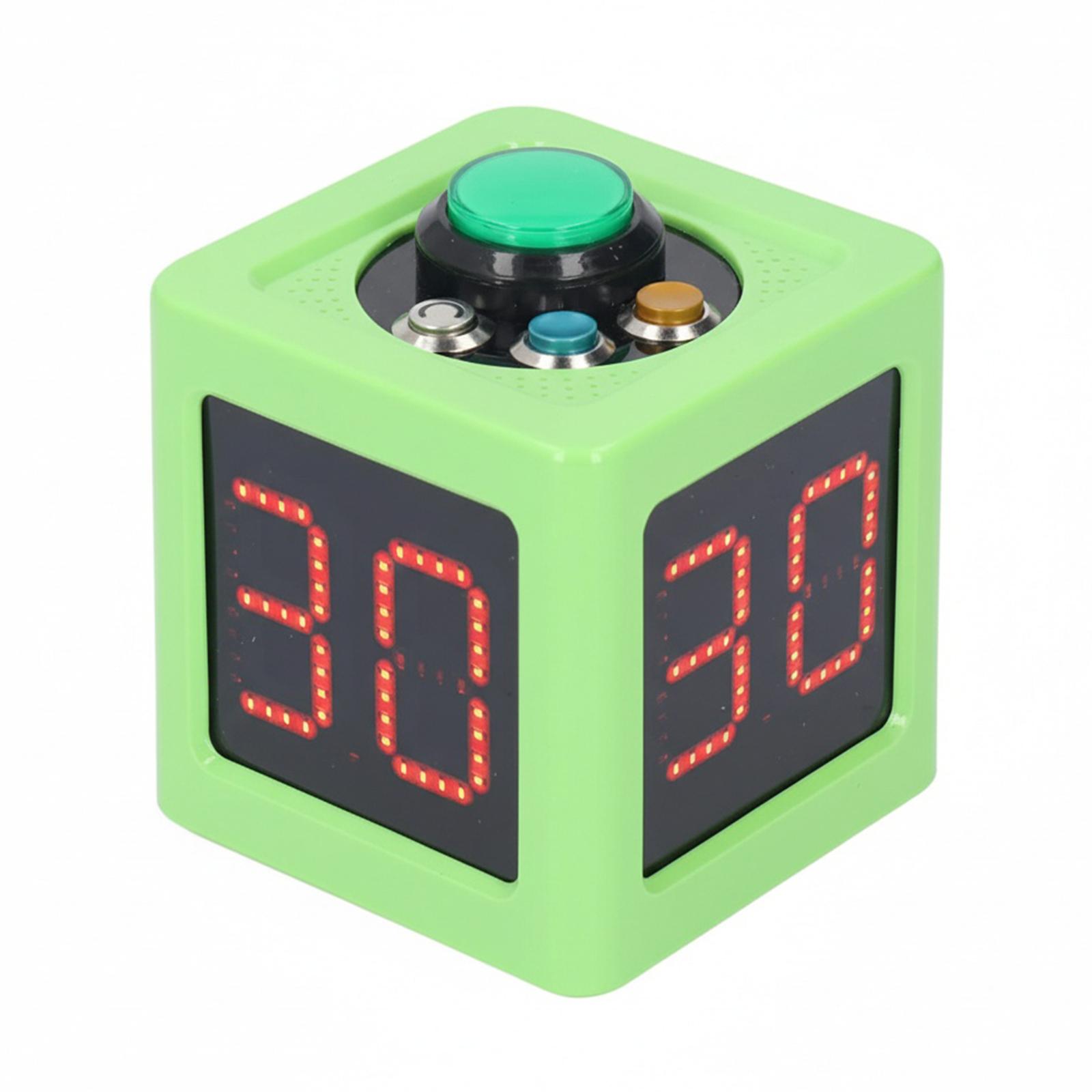 

Poker Shot Clock with 1.4in Display 4 Sides Cube Timer 5-Level Brightness No Battery for Poker Casino Chess Tournament зелёный