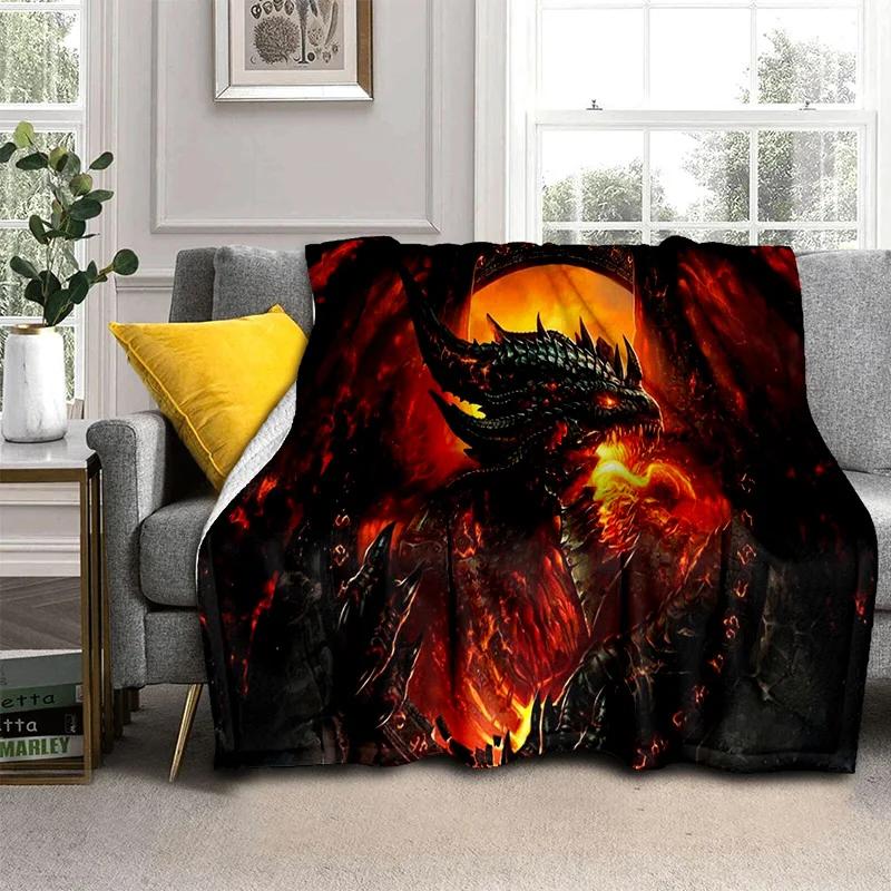 Classics Diablo Game Gamer Cartoon Blanket,Soft Throw Blanket for Home Bedroom Bed Sofa Picnic Travel Office Cover Blanket Kids