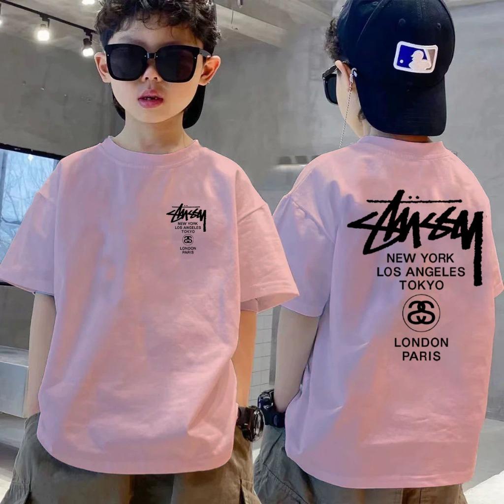 Round Neck Children's Fashionable Printed T-shirt
