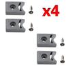 With Screws Door Stops Replacement 4pcs Bathroom Accessories Buffer Block Bumpers Door Pulley Plastic Shower Room Hot Sale