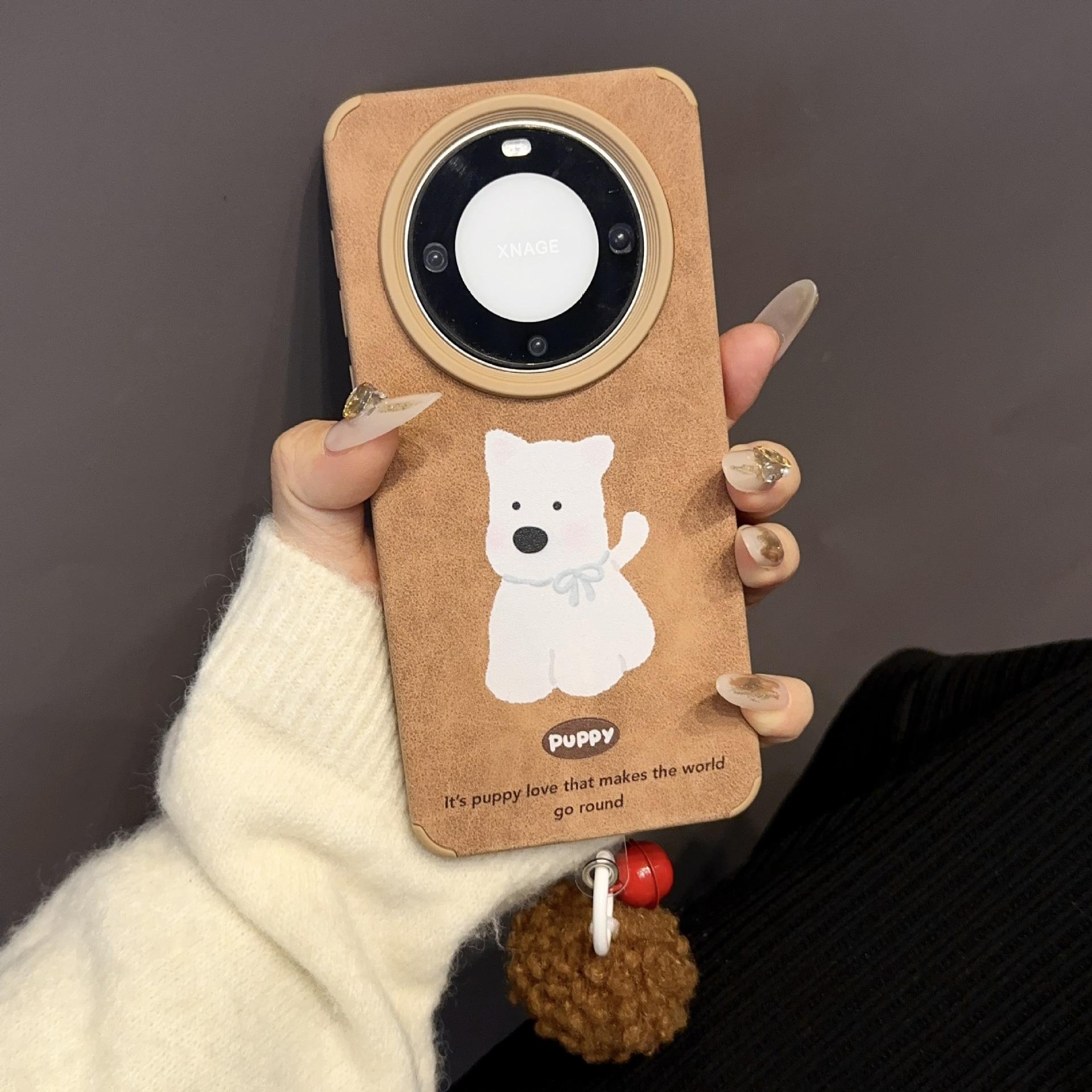 

Коричневый шпон Мультяшная такса Huawei P70, Чехол для телефона Apple 16 Oppreno12 Полностью закрывающий Vivox Apple 16