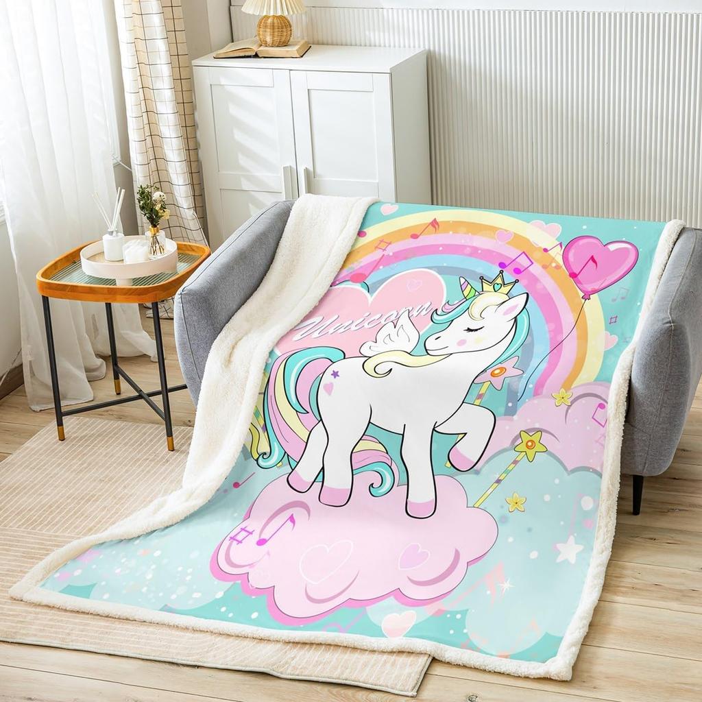 Feelyou Luxury D Aircraft Print Throw Blanket Perfect for Kids Teens Couch Bed Aviation Theme Sherpa Fleece x Inches