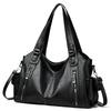 Women PU Leather Tote Shoulder Bag Large Capacity Multi Zipper Pockets Handbag Detachable Crossbody Strap Soft Vintage Casual Daily Shopping