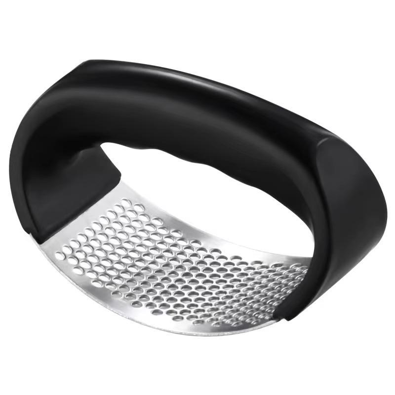 

Stainless Steel Multifunctional Garlic Press & Mincer Tool Dark Night Black [1-pack] Single Press to Mash