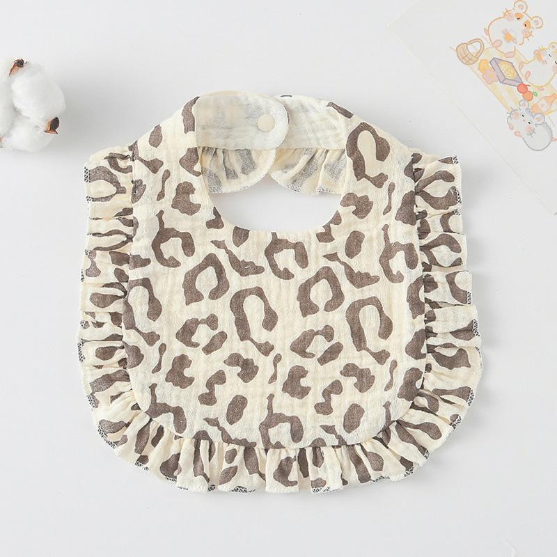 Ruffle Baby Drool Bibs: Pure Cotton Printed Lace Bibs