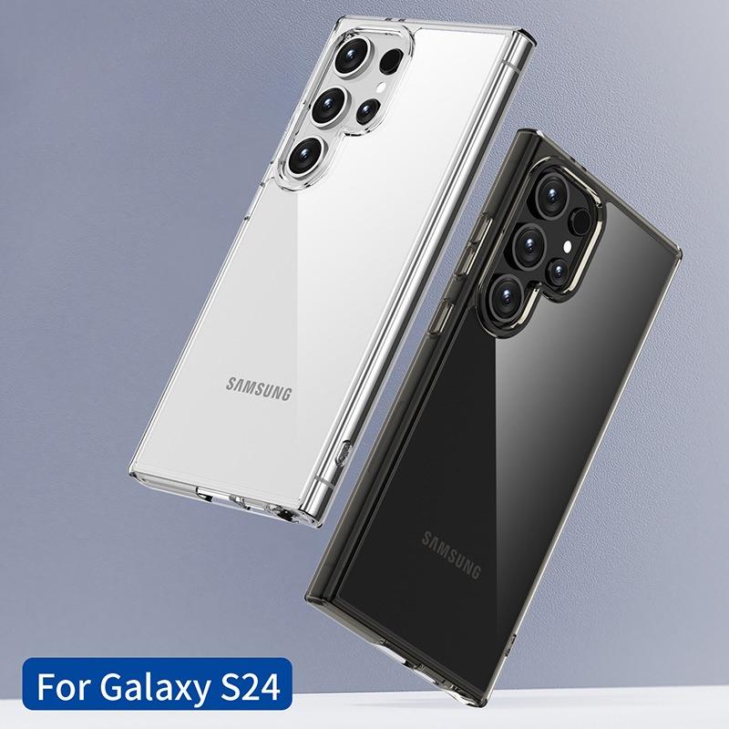Suitable for Samsung S24ULTRA Mobile Phone Case Transparent Zipper New S24pro Protective Case Airbag Anti Shell