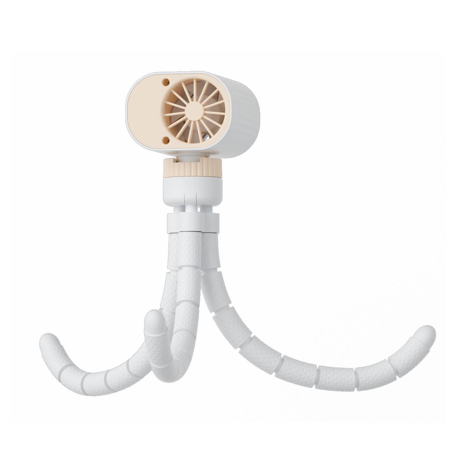 USB-Powered Mini Octopus Fan: Portable Clip-On Stroller & Umbrella Cooler with High-Speed, Ice-Pack Compatibility 102mm*72mm*160mm