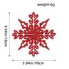 10CM Plastic Snowflake Christmas Tree Decorations - Hollow Powdered Snowflake Pendants
