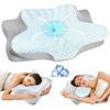 Cervical Pillow for Neck Pain Relief - Ergonomic Pillow for Sleeping Side Sleeper Pillow for Adults, Contour Neck Pillow Cooling Memory Foam Pillows,