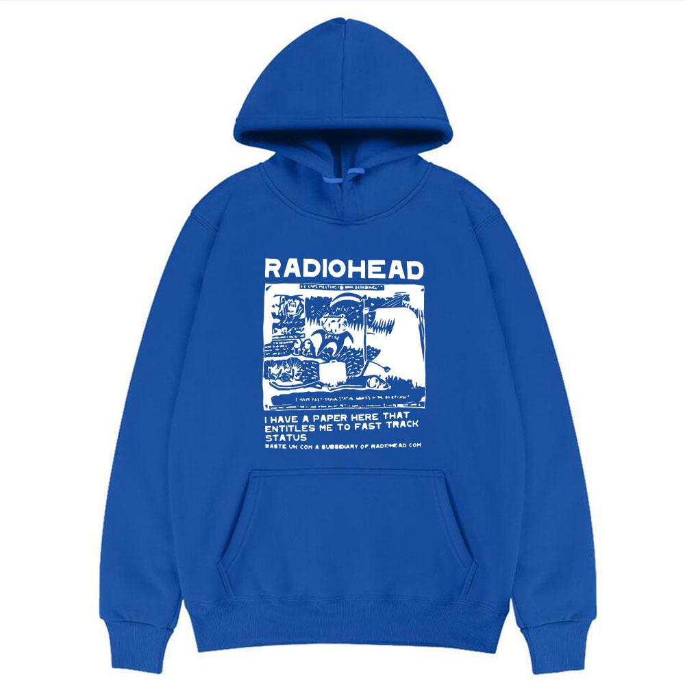 Mikiny Rapper Radiohead Potisk Mikiny Muži Ženy Módní Pulovr Mikina UnisexHarajuku Street Oversized Topy s kapucí