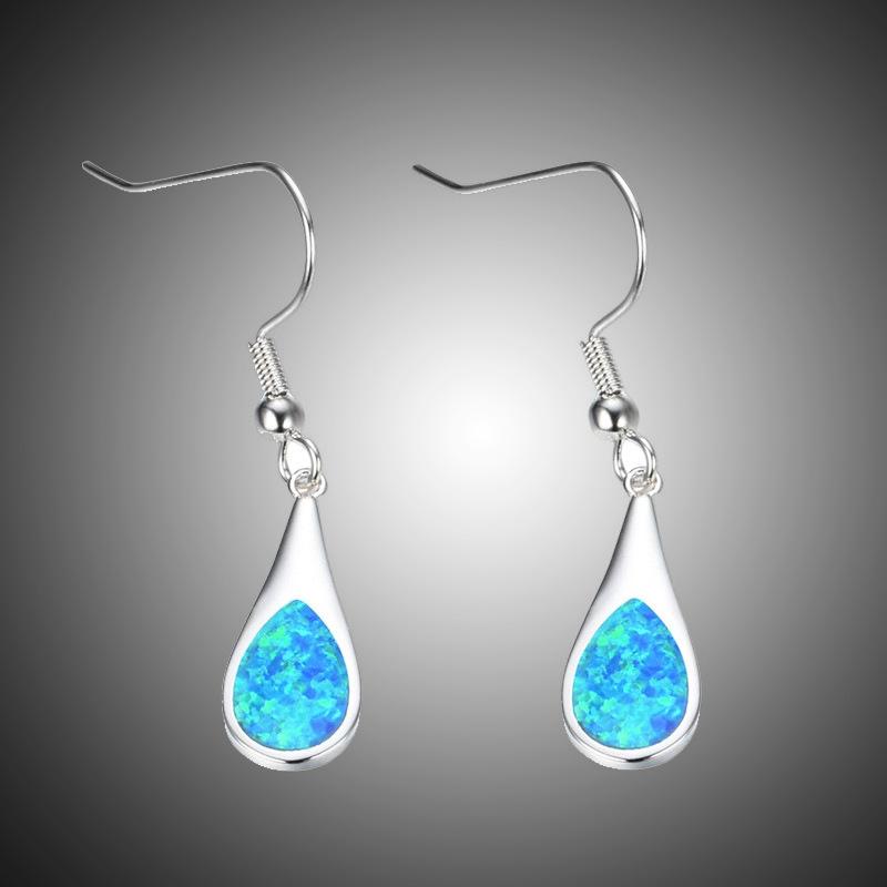 Water drop shape women s stud earrings temperament versatile earrings синий