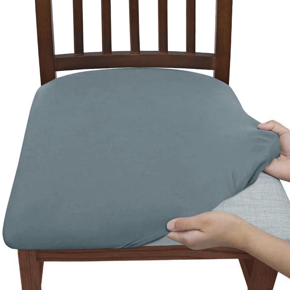 4Pcs Universal Stretch Chair Seat Cover Removable Dirt-resistant Chair Slipcover  Home