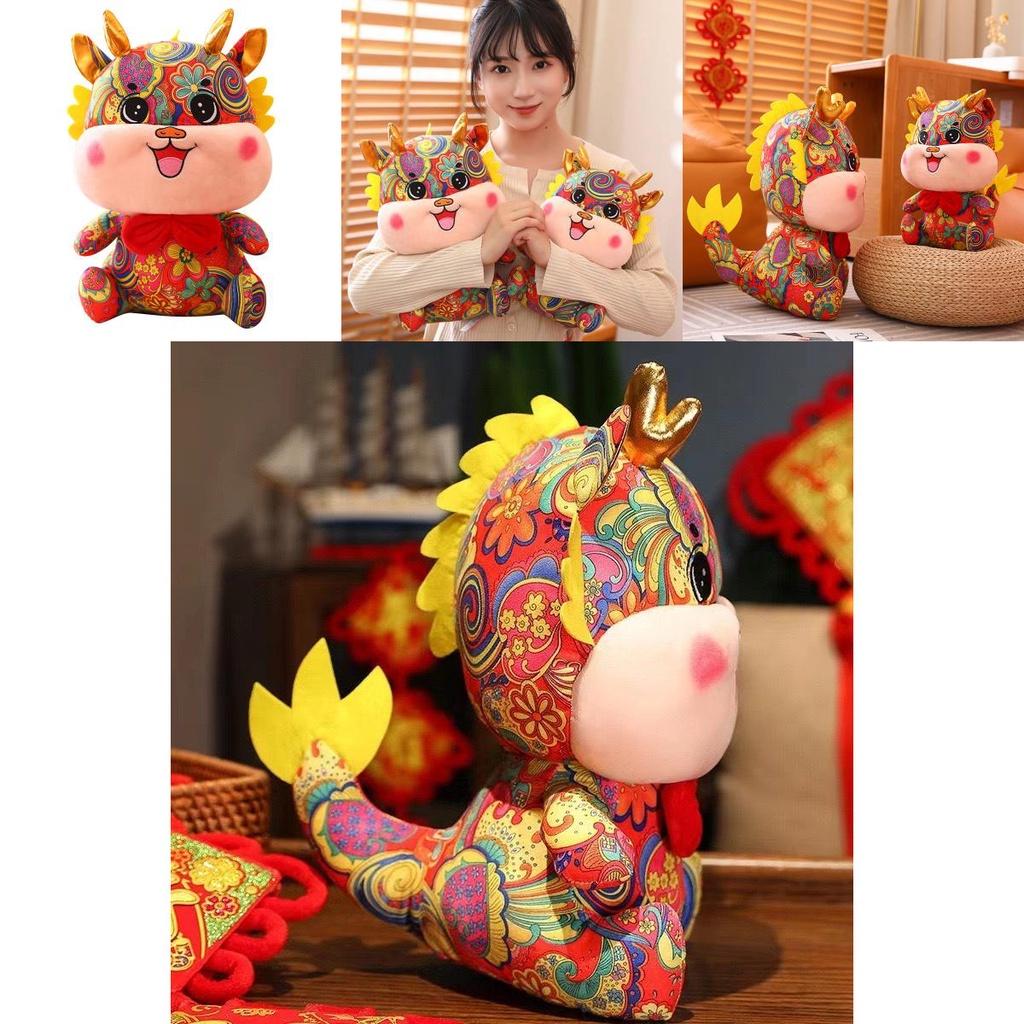 2024 Year Of The Dragon Plush Toy Large Size Stuffed Animal For New Year's Gift
