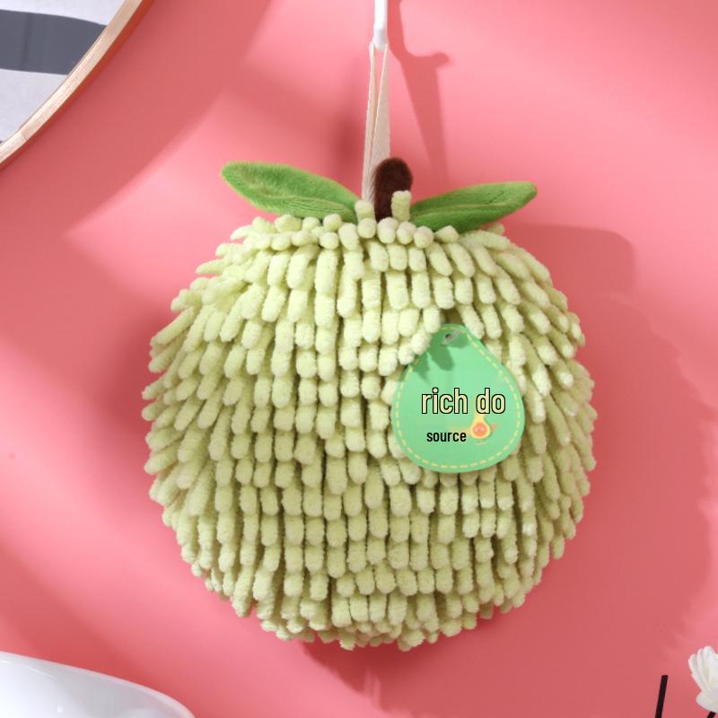 Chenille Fruit Hand Towel: Absorbent, Quick-Dry, Creative Kitchen Hanging Wipe