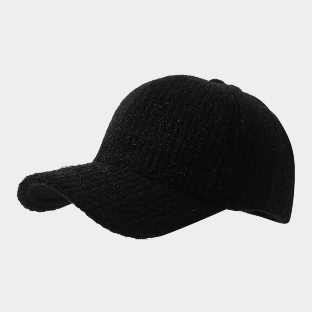 Herbst und Winter neue einfache einfarbige lässige Mütze personalisierte gestrickte Baseballkappe Paar vielseitig warmer Sonnenhut