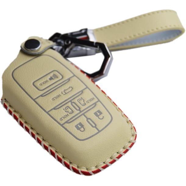 Leather Key Cover for Toyota Sienna 6 Buttons Key fob Remote 2024 2025 6 buttons
