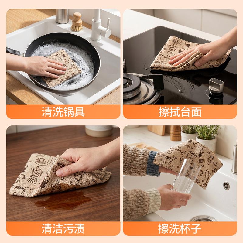 Can Be Torn by Hand, Throw Around the Rag, Special for Kitchen, Thickened Water Absorption, Non-oil, Disposable Cleaning Cloth, Wet and Dry Use