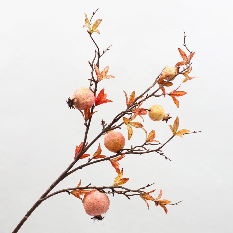 

Имитация мякоти фруктов для дома, украшения гостиной, мягкие новогодние декоративные цветы, имитация гранатовых фруктов, искусственные цветы оптом 5 pomegranate 93cm розовый