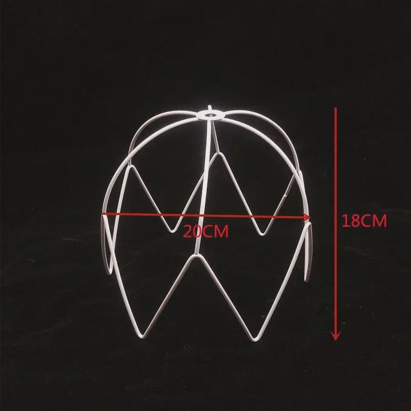 Handgeknüpfte Seilkunst DIY Lampenschirmrahmen: Runde & Eckige Eisenbeschläge für Tischlampen