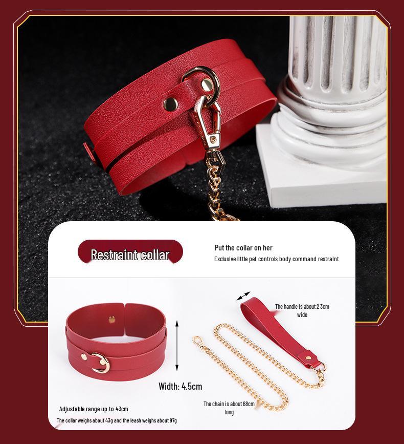 Intimate 10-Piece BDSM Set: Ball Gag, Whip, Handcuffs, Foot Cuffs, and Eye Mask