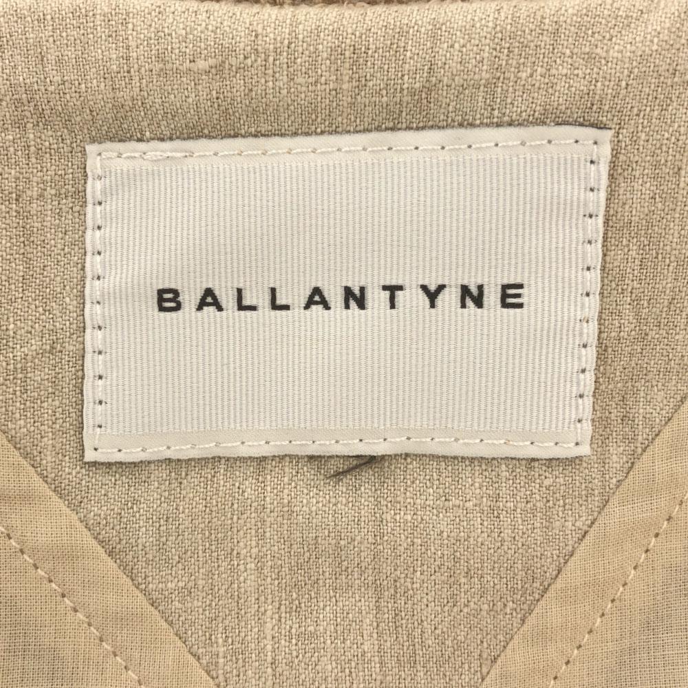 BALLANTYNE Linen Blend, Made In Italy Jacket 40 Beige Waist Belt Women Used