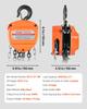 Hand Chain Hoist, 2 Ton Capacity, Manual Chain Block with Upgrade G80 Galvanized Chain, 3 m Lifting Height, Heavy Duty Pulley Hoist for Garage