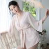 New sex underwear women's sexy transparent temptation chiffon pajamas short bathrobes hip suit