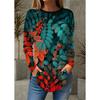 Fashion Women's T Shirt Tee Leaf 3D Print Casual Holiday Fashion Long Sleeve T-shirt Crew Neck Yellow Summer Sweatshirt Pullover