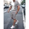 Tuta Sportiva Traspirante alla Moda da Uomo Casual Larga a Maniche Corte con Pantaloncini Tuta Comoda Unisex Abbigliamento Sportivo
