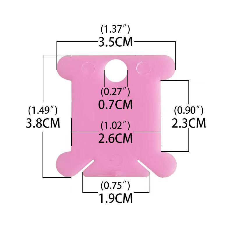 5-Color Plastic Embroidery Thread Organizer Set and Cross-Stitch Winder Cards