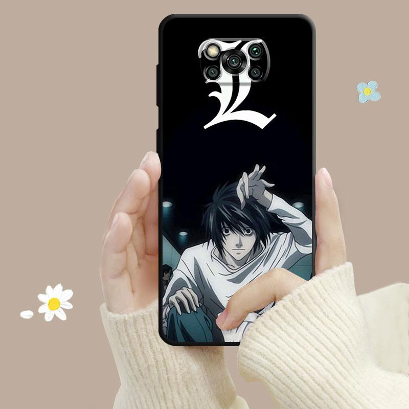 Telefon Fall Für Xiaomi Poco X3 Nfc X4pro M3 C40 Für Mi 12 11 10 10t 8 Note10 Lite 11ultra 11t Pro F1 Anime Death Note L Licht
