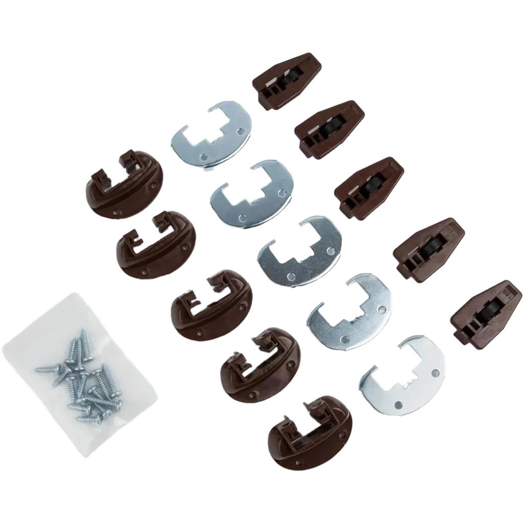 5set Drawer Slides with Metal Backing & Screws Drawer Repair Parts Drawer Track Guides and Glides Easy to Installation