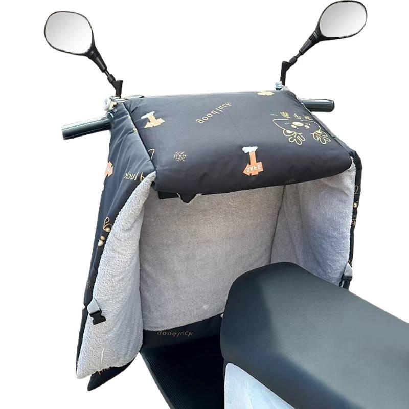 Winter Fleece-Lined Waterproof Electric Motorcycle Windshield
