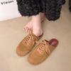 Fashion Ladies Shoes 2025 Closed Toe Women's Slippers Fashion Outdoor Lace-up Casual New Best Seller Comfortable Flat Slippers Zapatos