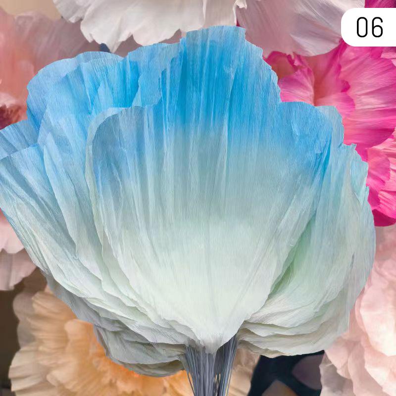 10 шт. Пелюстки з крепового паперу Штучна квітка півонії DIY Ручна робота Весільний декор Паперові квіти День народження Домашній фон
