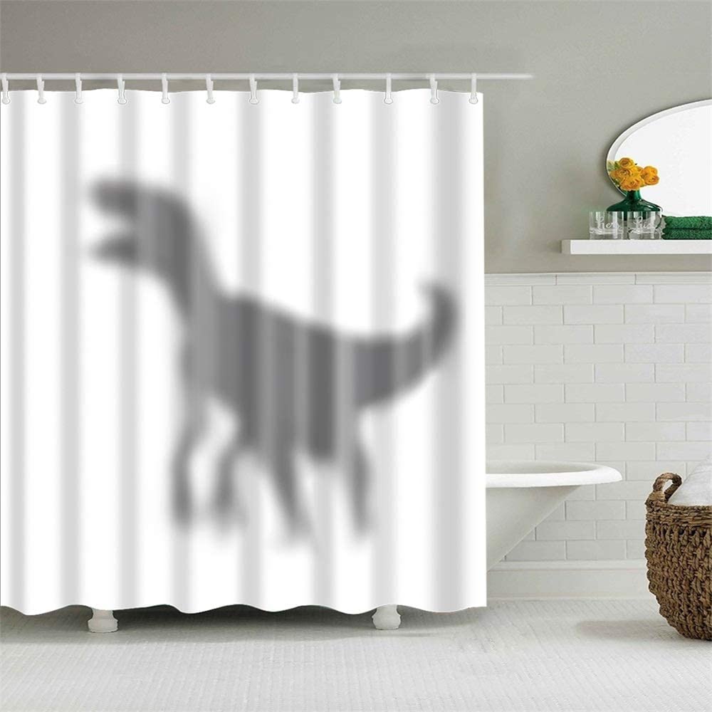 Dinosaur Shower Curtain Bath Waterproof Curtains For Living Room Luxury Set Screen Bathroom Accessories Sets