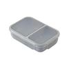 CB JAPAN Lunch Box Rice Boy 700ml Antibacterial Specification Light Gray Securely Fixed with 4-point Lock Double Sealing Prevents Juice from Leaking