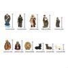 62KD 11pcs Mini Nativity Scene Figurine Set Holy Family Scene Resin Miniature Figurines Holiday Tabletop Decor for Christmas