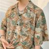 2026 Large Retro Cuban Collar Men's Ice Silk Short Sleeve Shirt
