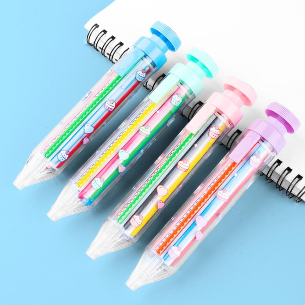 New ABS Multicolor Crayons Push Style DIY Colored Pencil Portable 8 In 1 Painting Tools Kids