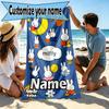 Custom Name Personalized Miffy Print Beach Towel, for Trip Camping Beach Party Home Decor, Birthday Gift for Family & Friends