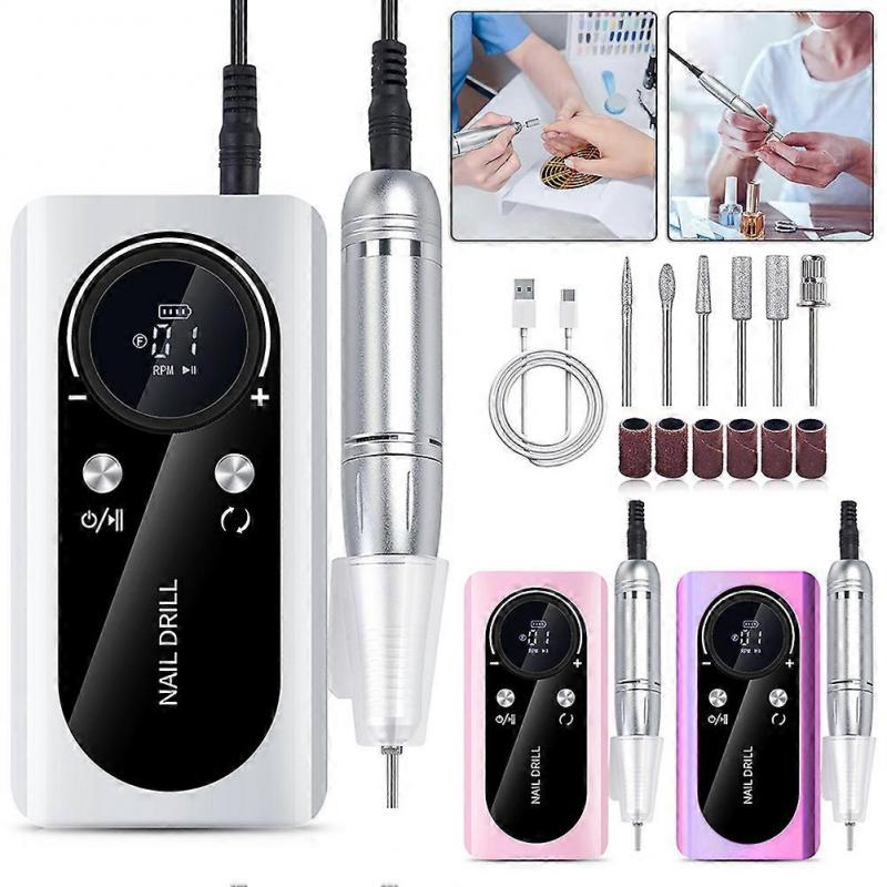 45000RPM Nail Drill Manicure Set Professional Manicure Pedicure for Hand for Shaping Buffing Removing Gel Nails