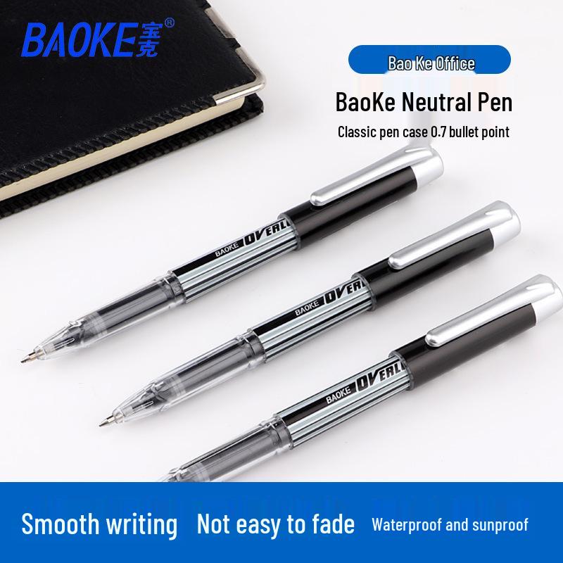 BaoKe 0.7mm Black Large Capacity Water-Based Office Pen for Business Meetings 0.7mm чёрный