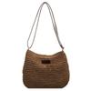 Seitenhandtaschen Damen Strohgewebte Tasche Handtasche Strandtasche Umhängetaschen Strohgestrickte Geldbörsen Damenhandtaschen