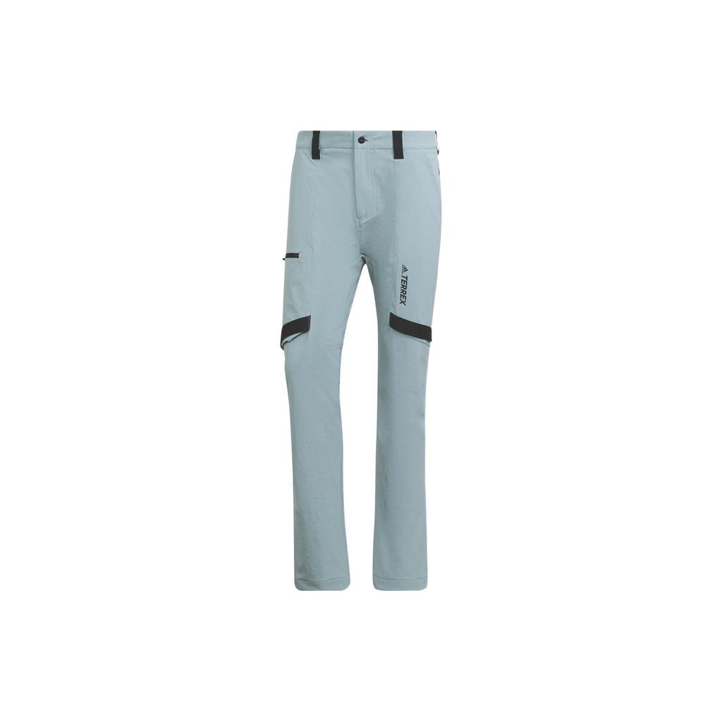 Adidas Terrex Zupahike Hiking Pants With Elastic High Waist And Large Pockets Men Bottoms Light-Gray H51493