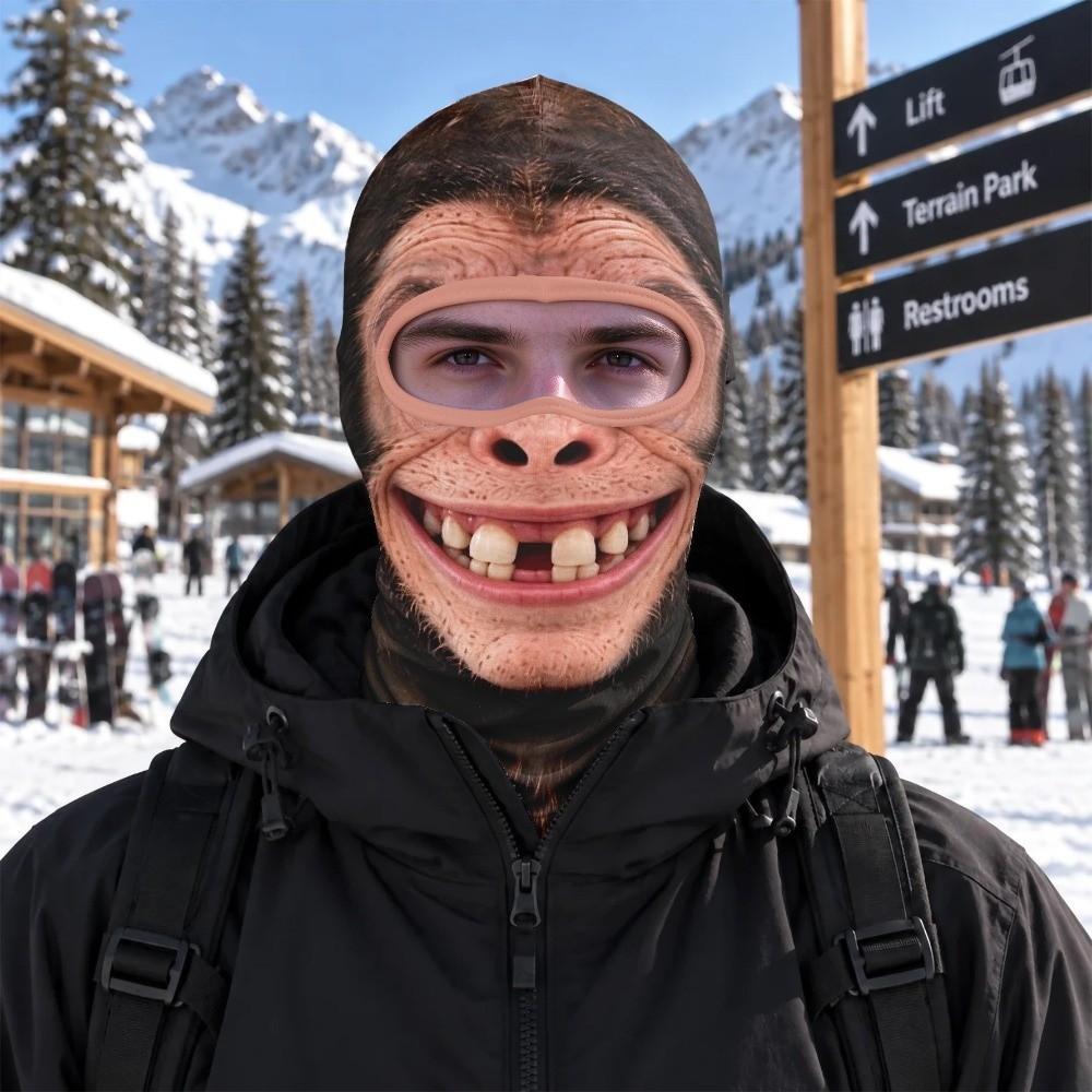 Windproof Balaclava Ski Mask 3D Printed Neck Gaiter Novelty Face Cover Skiing